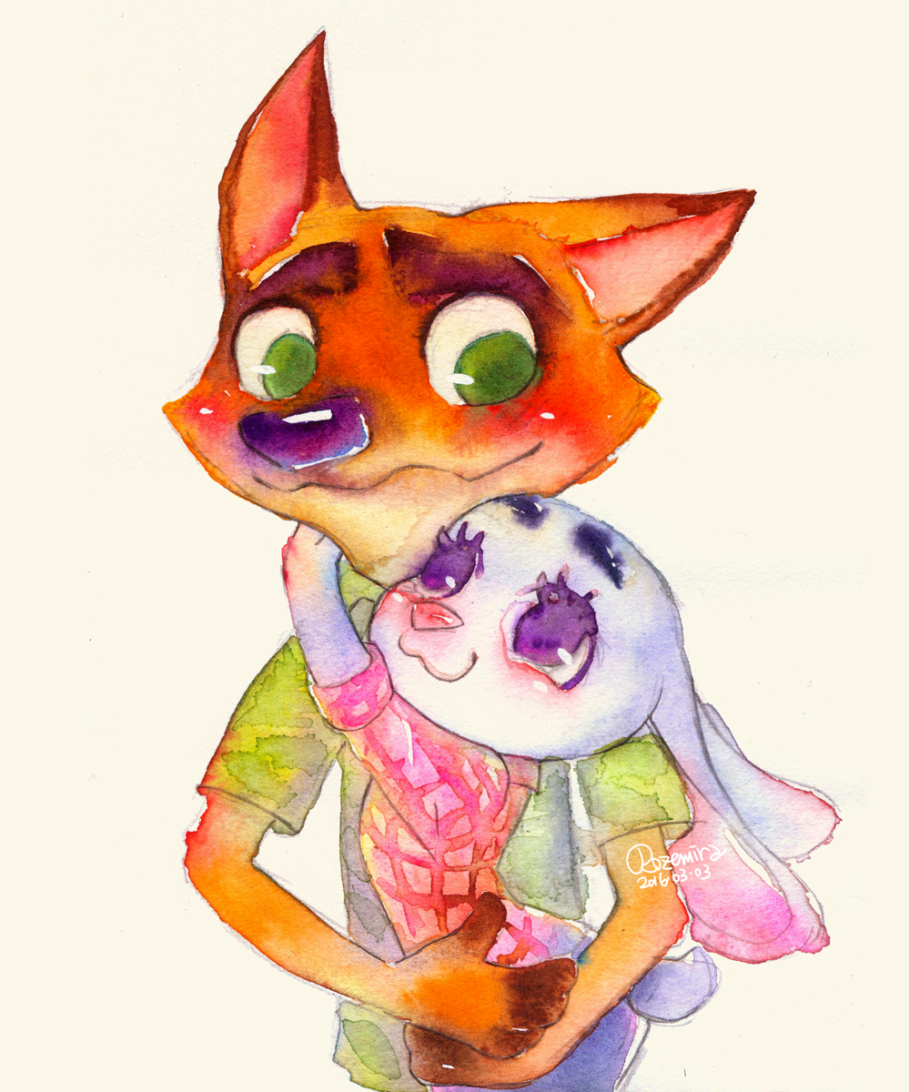 zootopia 疯狂动物城 cp judy nick pixiv id:1824392