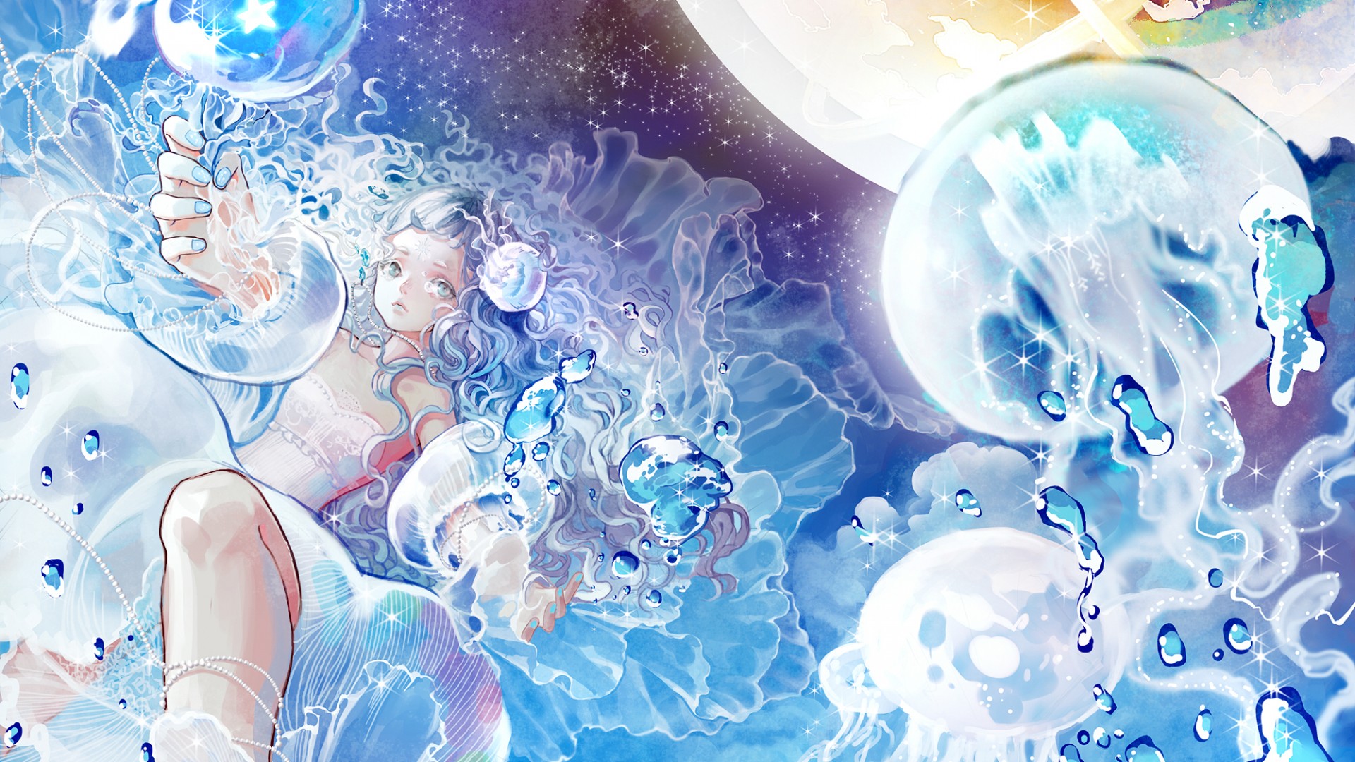 【侵删】电脑壁纸 插画 动漫 高清 萌妹子 正太 q版 二次元 唯美 意境