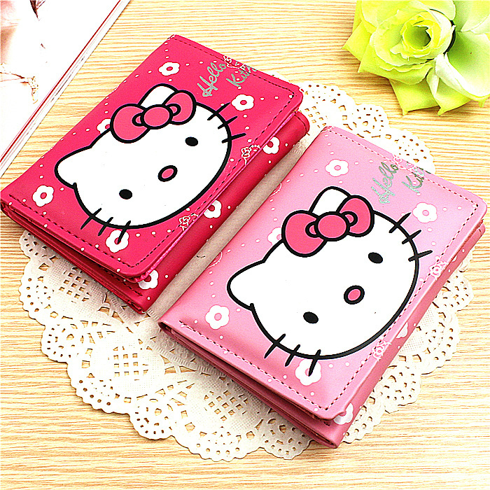 hello kitty 凯蒂猫卡通钱包短款钱夹零钱包 女式可爱kt猫