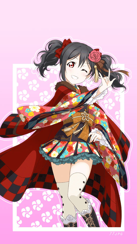 插画手绘 二次元 壁纸 少女 萌 love live 大正篇 矢泽妮可 套图⑨