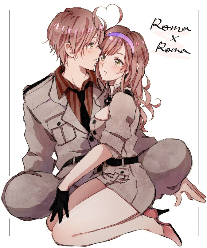 pixiv 17035745 黑塔利亚 aph 娘塔利亚 子分♂x子分