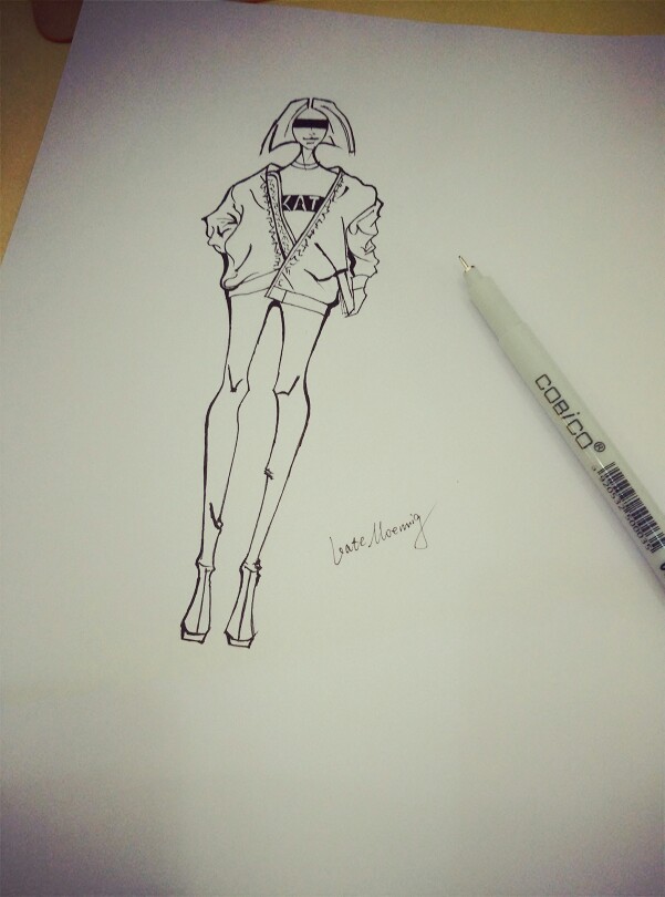 临摹 服装手绘 服装设计手稿 手稿