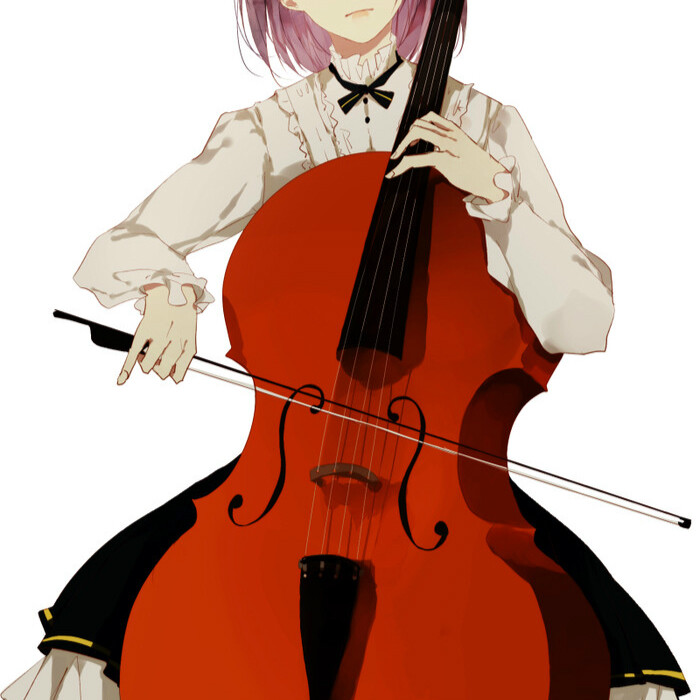 插画头像 西洋风 女头 琴师 自截