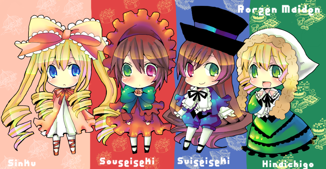 蔷薇少女ローゼンメイデン rozen maiden [真红/苍星石/翠星石/雏莓]