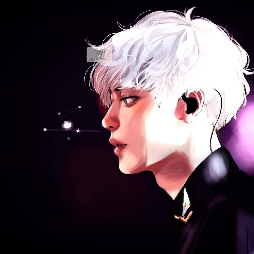 exo 朴灿烈fanart手绘插画壁纸桌面by.le_asmaa