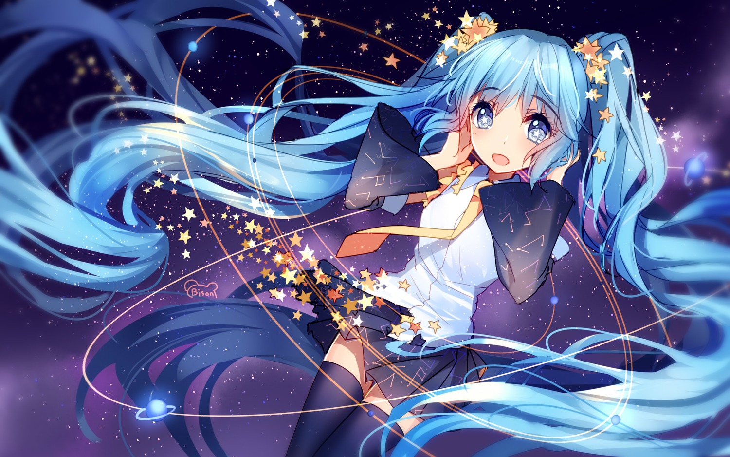 梦幻初音未来星空图片