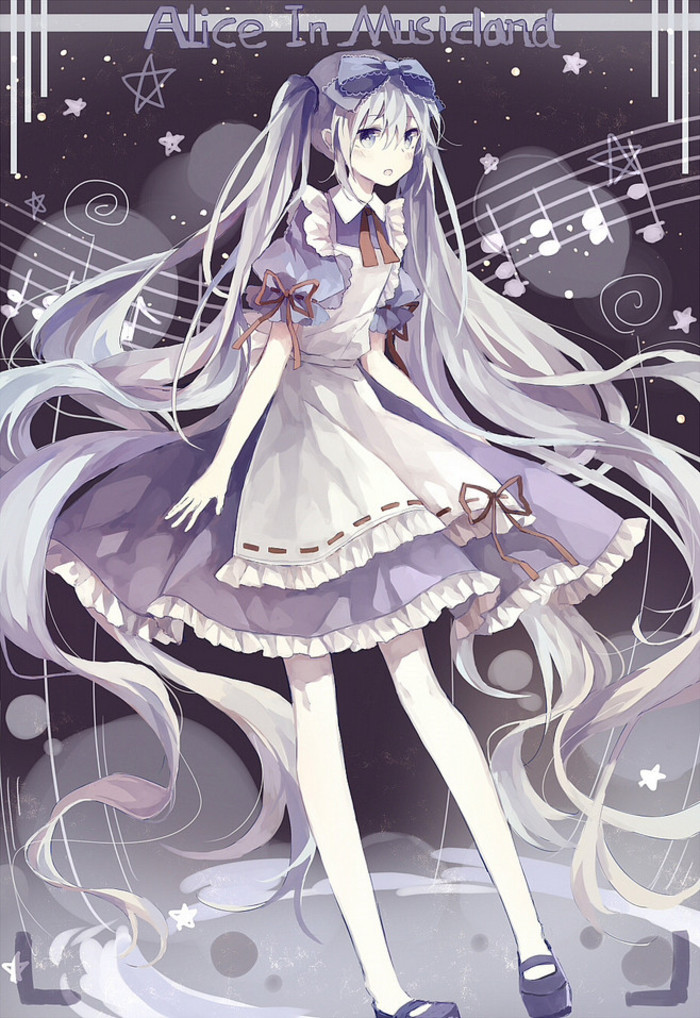 初音未来 vocaloid 动漫 少女 插画