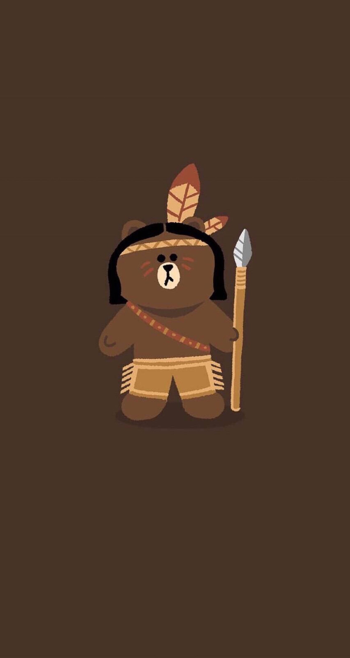 iphone 壁纸 line cony brown 可妮 布朗