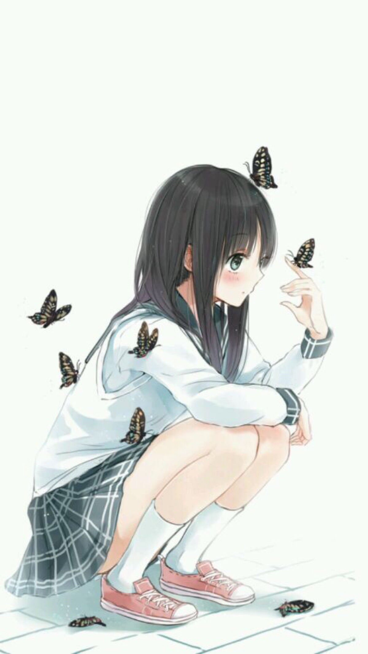 手机 壁纸 美图 唯美 图片 素材 恋人 爱情 美少女 美少年 简约 蝴蝶