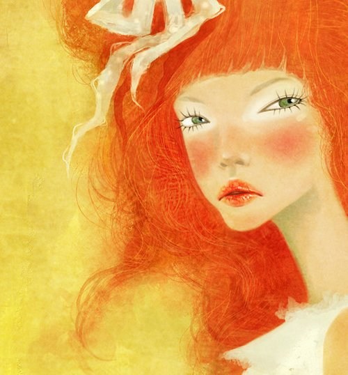 古灵精怪女孩手绘插画设计欣赏