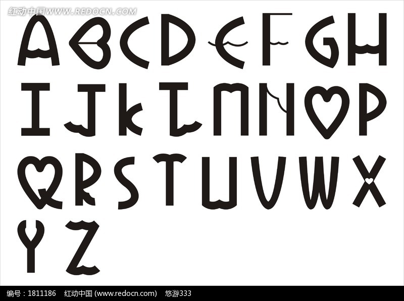 超炫的英文字母设计