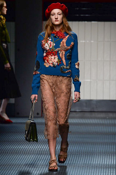 gucci古驰 米兰2015秋冬系列女装秀
