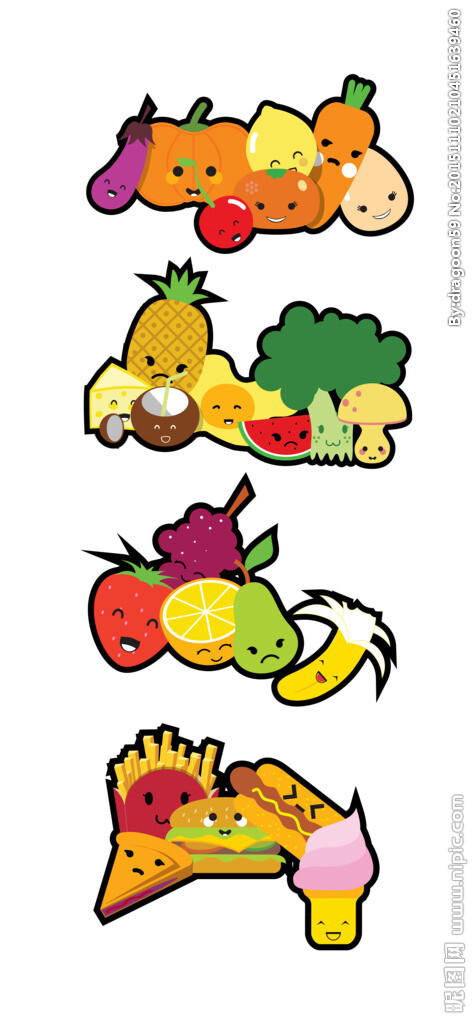 水果 蔬菜 食物设计图__卡通设计_广告设