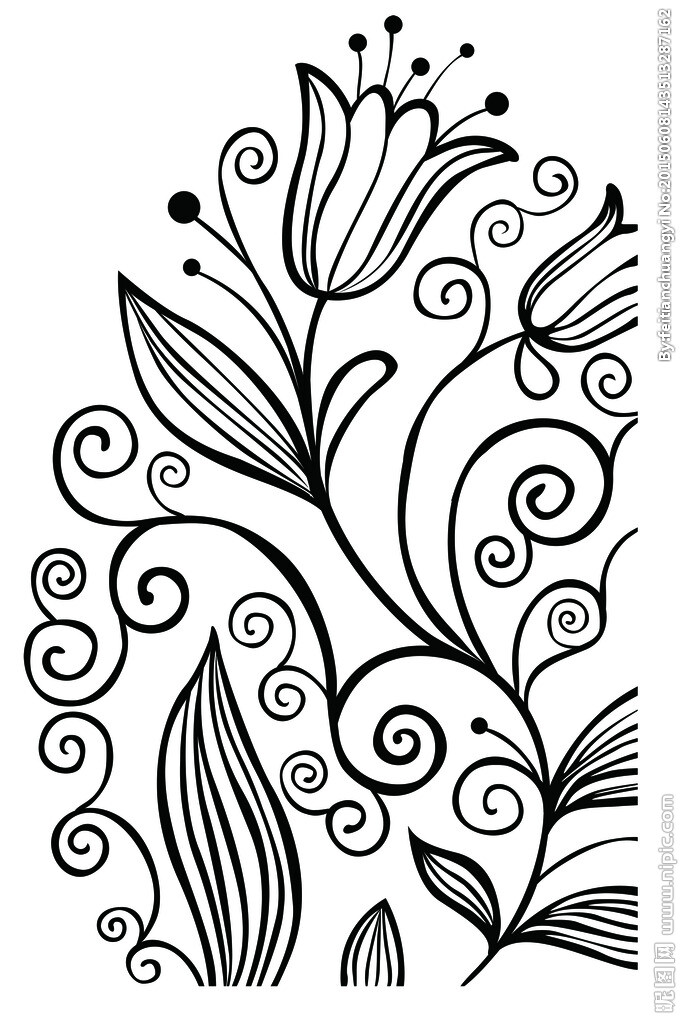 花卉适合纹样图案简单图片