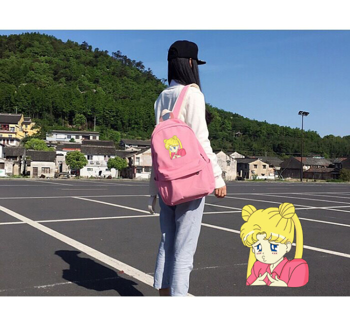 野兔绿美书包粉色战士月少女双肩包女生背…薄荷cf后玩00图片