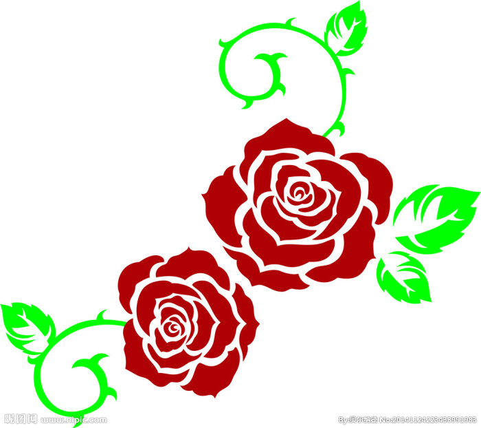蔷薇 玫瑰 花边 花纹