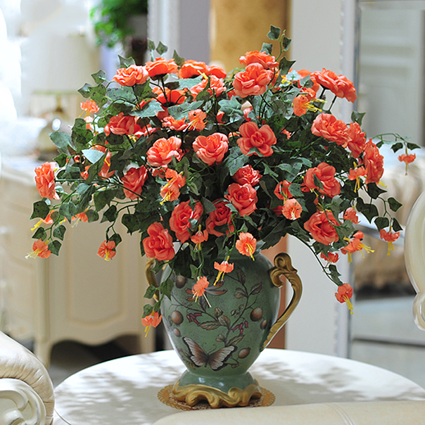 彩釉玫瑰盆栽图片