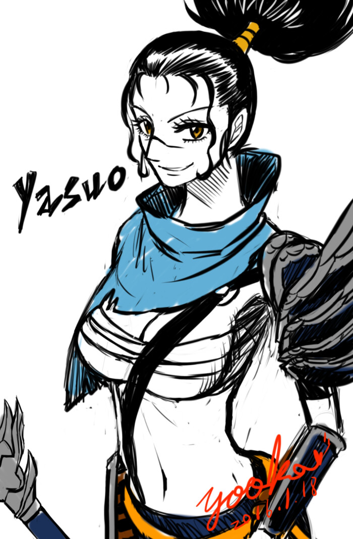 lol 英雄联盟 疾风剑豪 亚索 yasuo 性转 娘化 北漠i 作者yooko