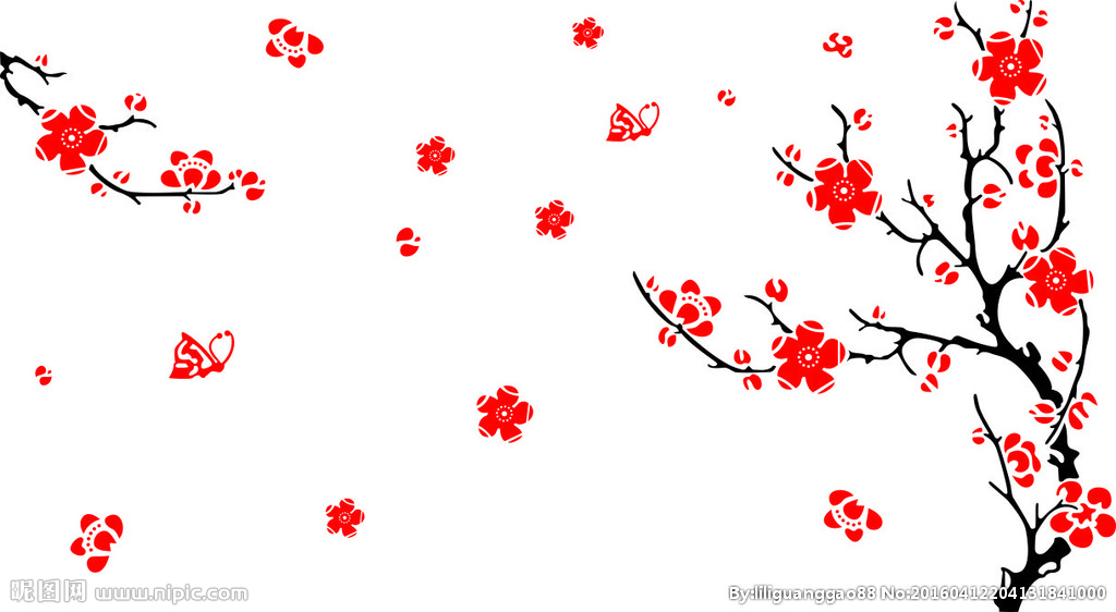 梅花设计图__花边花纹_底纹边框_设纪图库