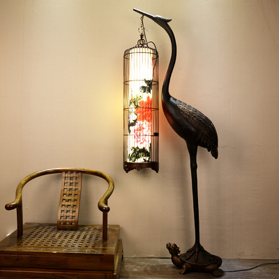 铁艺仙鹤鸟笼仿古灯具