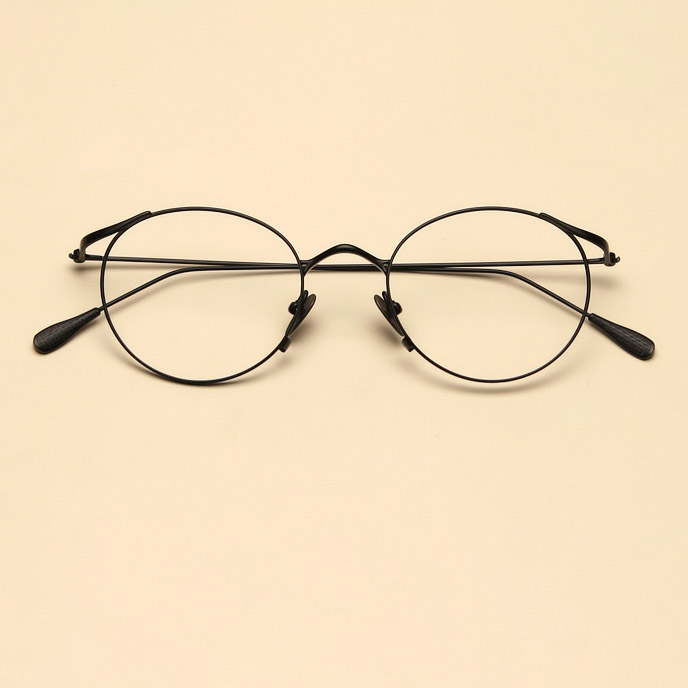 近视眼镜框女韩版潮眼睛框镜架男复古全框圆形脸超轻细框纯钛韩国