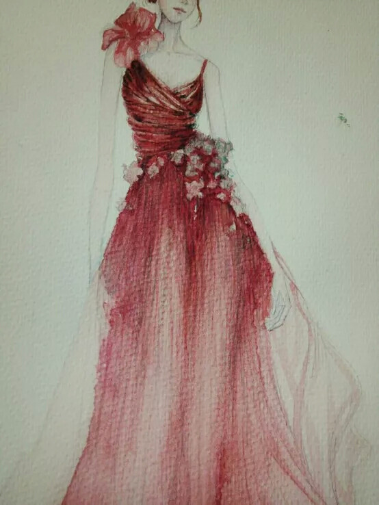 服装 设计 手绘 礼服 素描 手稿 铅笔画 设计图 婚纱 唯美 草稿 草图图片