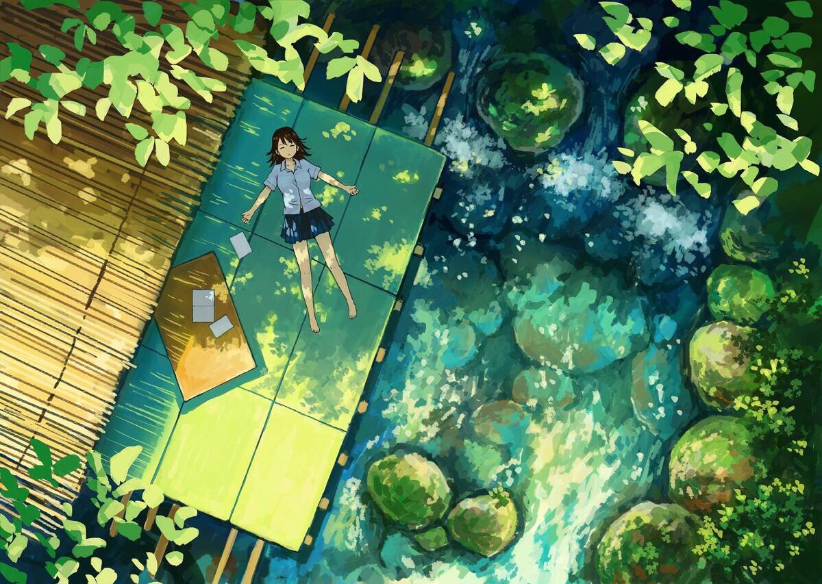 插画,小溪