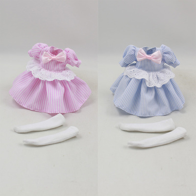 takara blythe 小布娃娃 条纹粉色裙子 丽佳licca可儿唐果bjd衣服