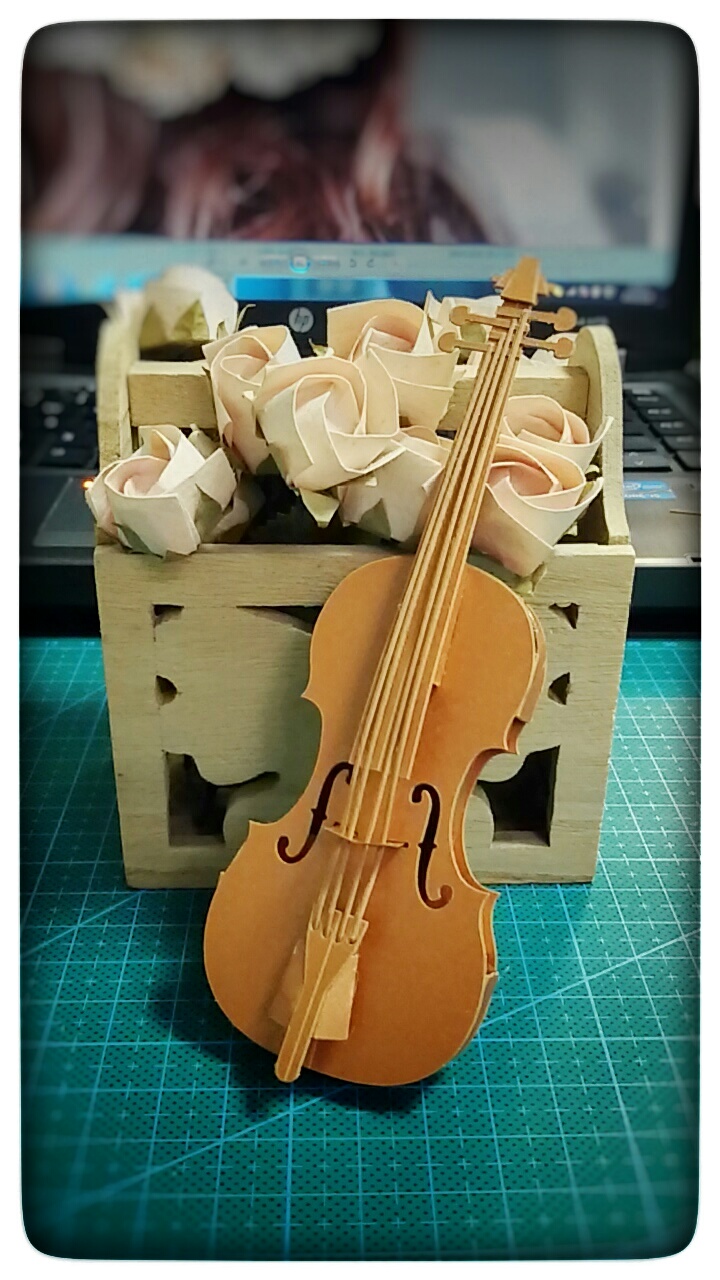 纸箱小提琴制作过程图片