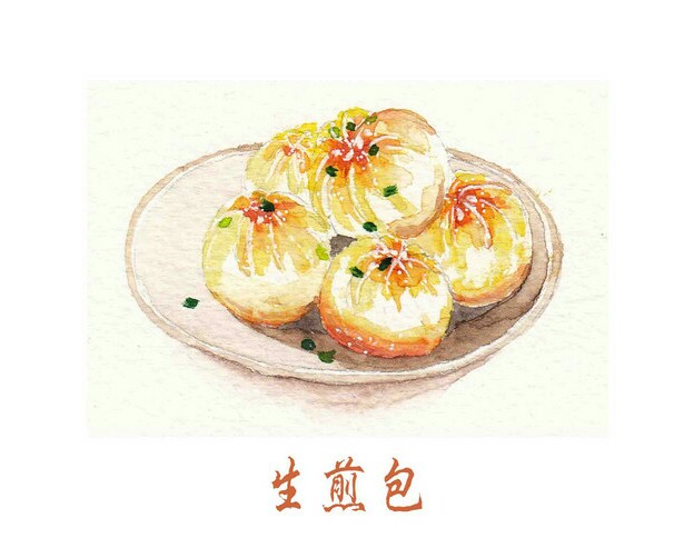 手绘水彩 美食艺术 食物 插图插画 涂鸦绘图 水粉彩铅 手帐素材 吃货