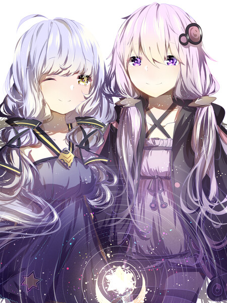 p站 二次元 插画 少女 头像 原创 唯美 星尘 结月缘 星月组 画师: c-i