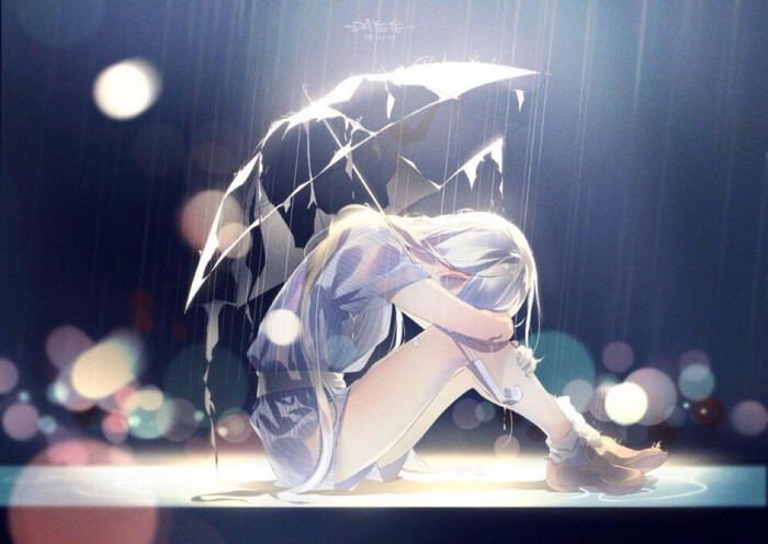 悲伤二次元少女