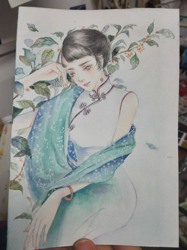 旗袍女子(临摹)