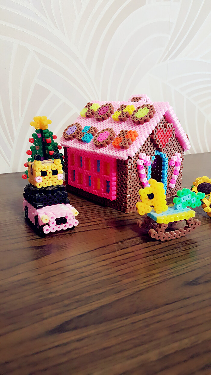 立体糖果屋拼豆