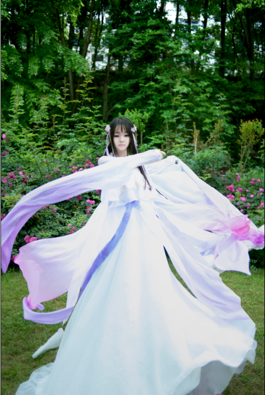 二手【售罄欣赏】【薄荷香】古装 cos 女粉紫 渐变 飘逸 君拂