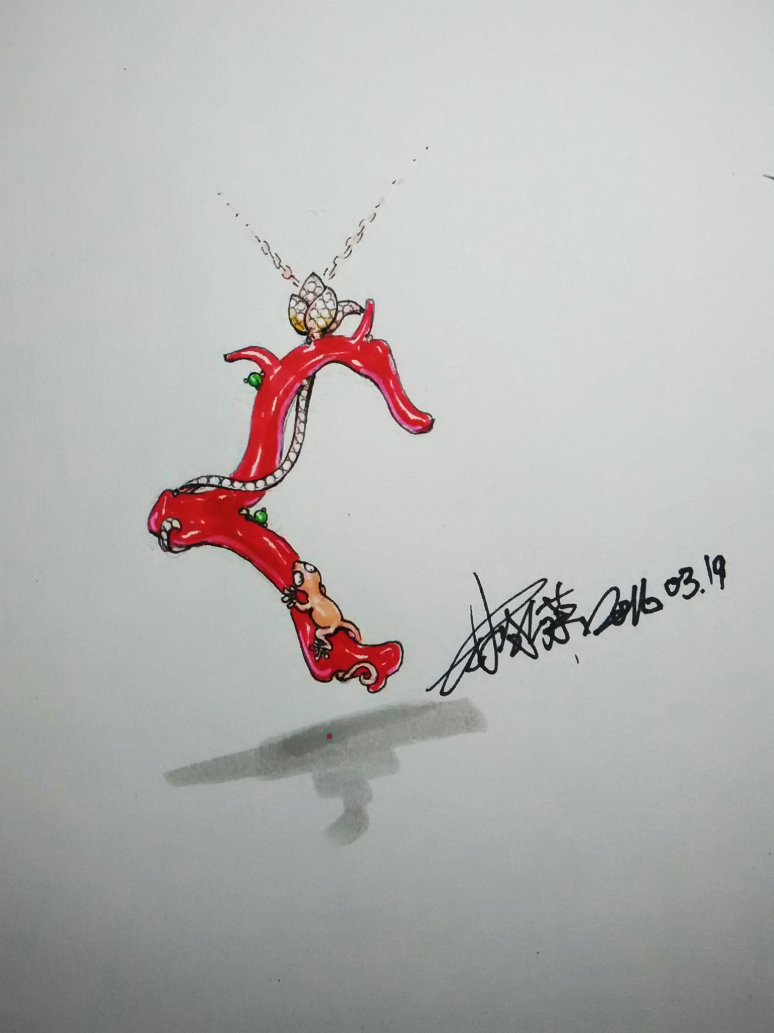 珠宝手绘