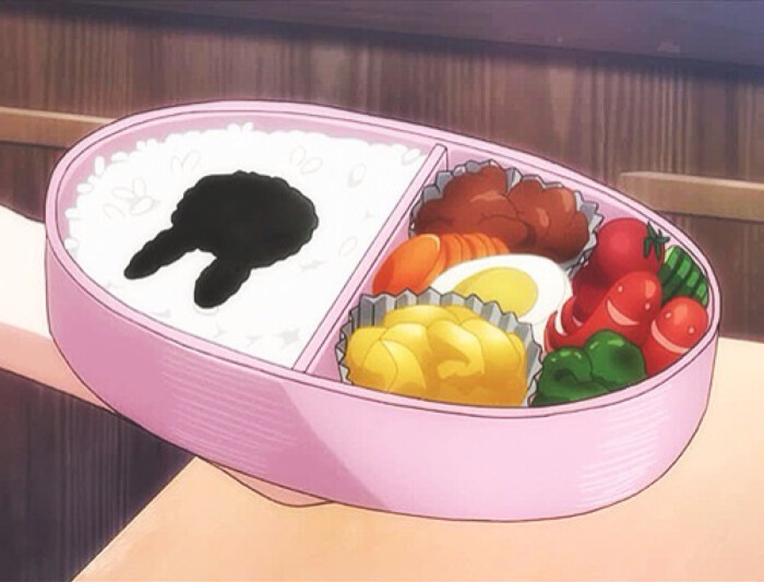 背景 动漫 吃货 便当