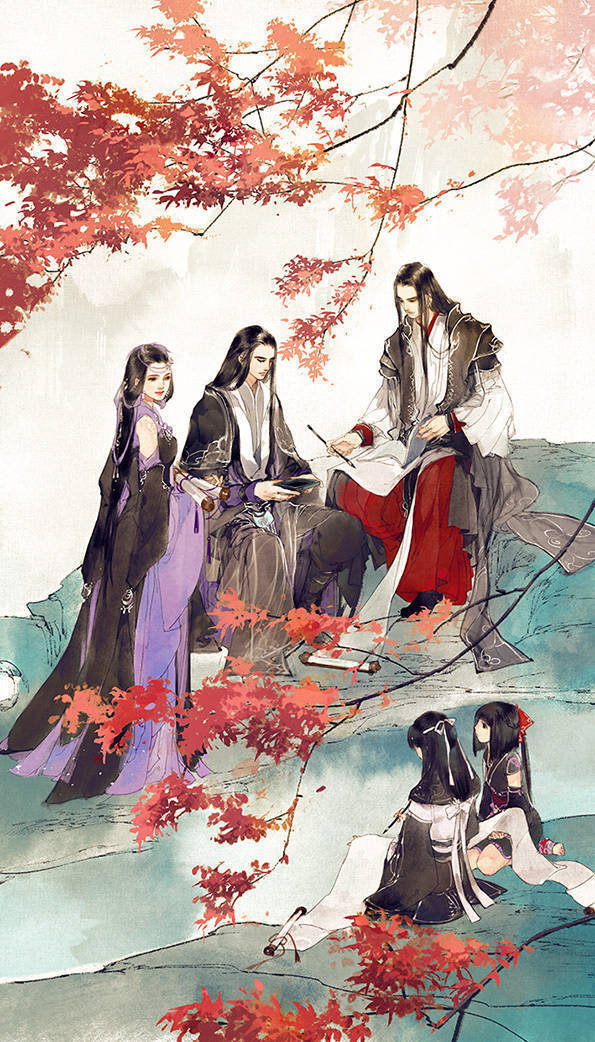 剑网三,万花门派,花哥花姐花萝,古风意境,画师伊吹五月