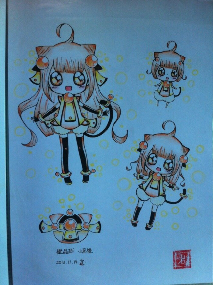 s君/君酱手绘/彩铅马克笔绘画/萌萌哒美美哒/q版/萌物成长录拟人/可爱