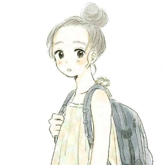 动漫 二次元 女生头像 萌妹 插画
