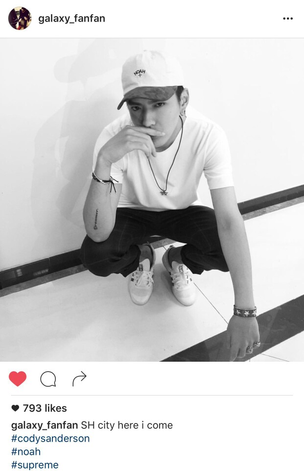 吴亦凡 ins更新【sh city here i come