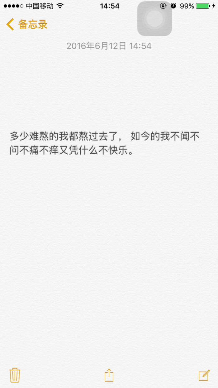 多少难熬的我都熬过去了如今的我不闻不问不痛不痒又凭什么不快乐