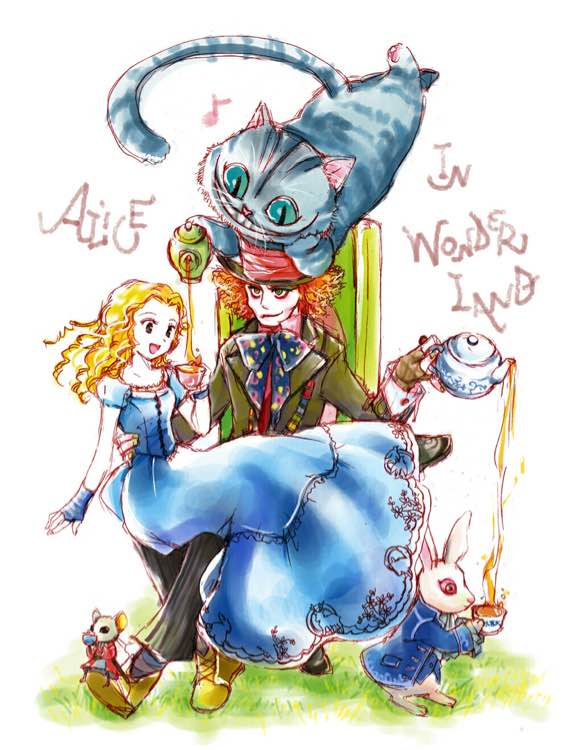 爱丽丝和疯帽子情头图片