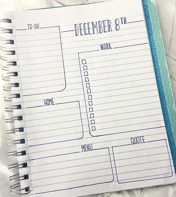 bullet journal layout