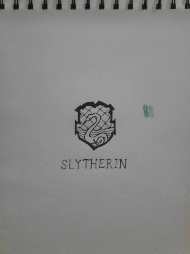 斯莱特林院徽手绘图片