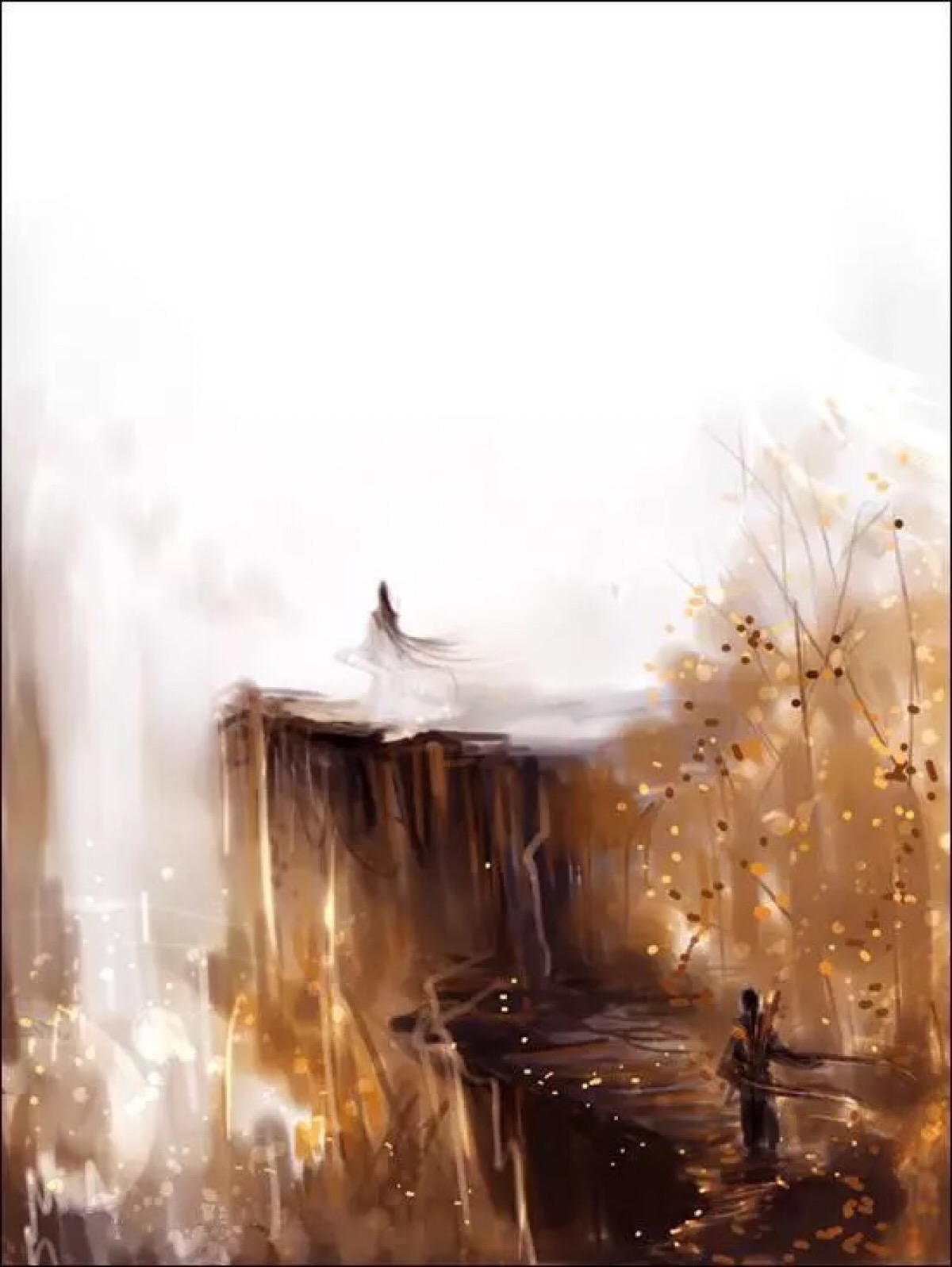 古风插画,风景,人物,手绘,水彩,水墨画,涂鸦,唯美,意境,背景壁纸.