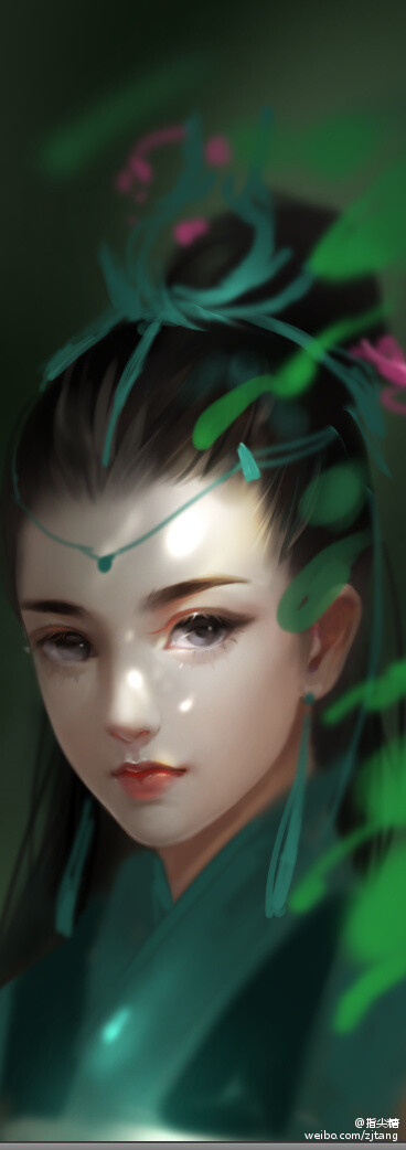 古风 插画 cg 壁纸 同人 古装 美人 手绘 鼠绘 厚涂 唯美 水墨 中国风