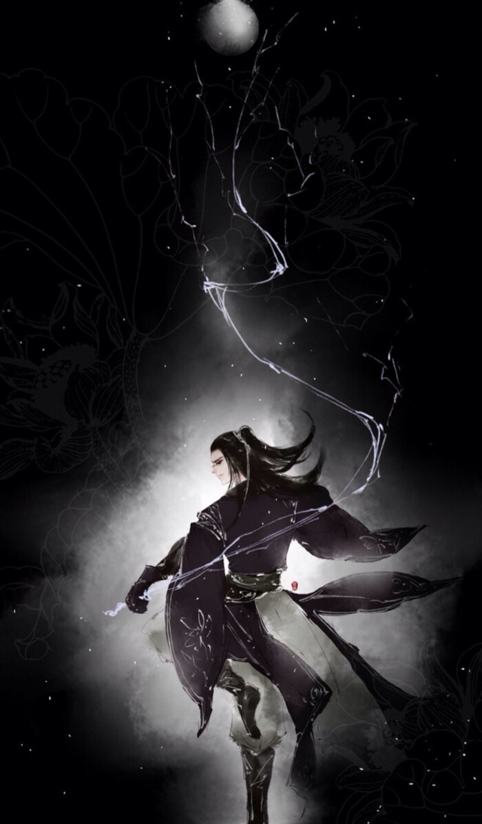 又疑瑶台镜,飞在青云端.仙人垂两足,桂树何团团.