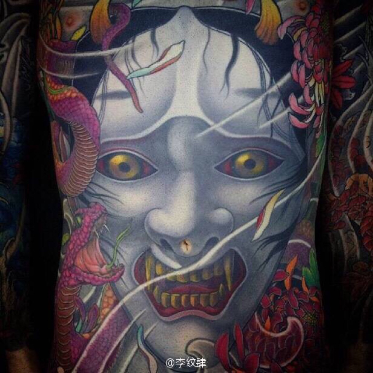 传统纹身 传统纹身手稿 新传统纹身 满背纹身 纹身 刺青 tattoo 花臂
