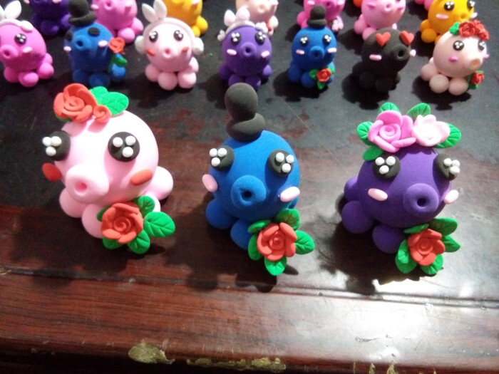 超轻兔子黏土丸子玫瑰花怀孕能养章鱼图片
